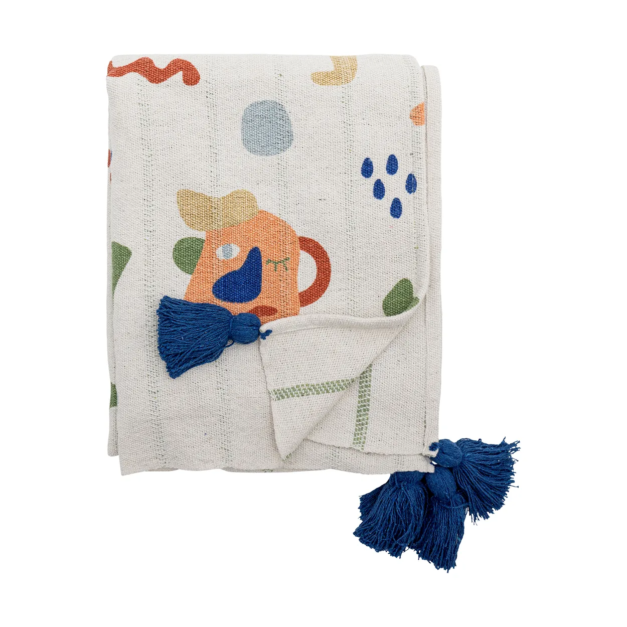 Bloomingville Sylvie puuvillapeitto 160x130 cm Luonnollinen