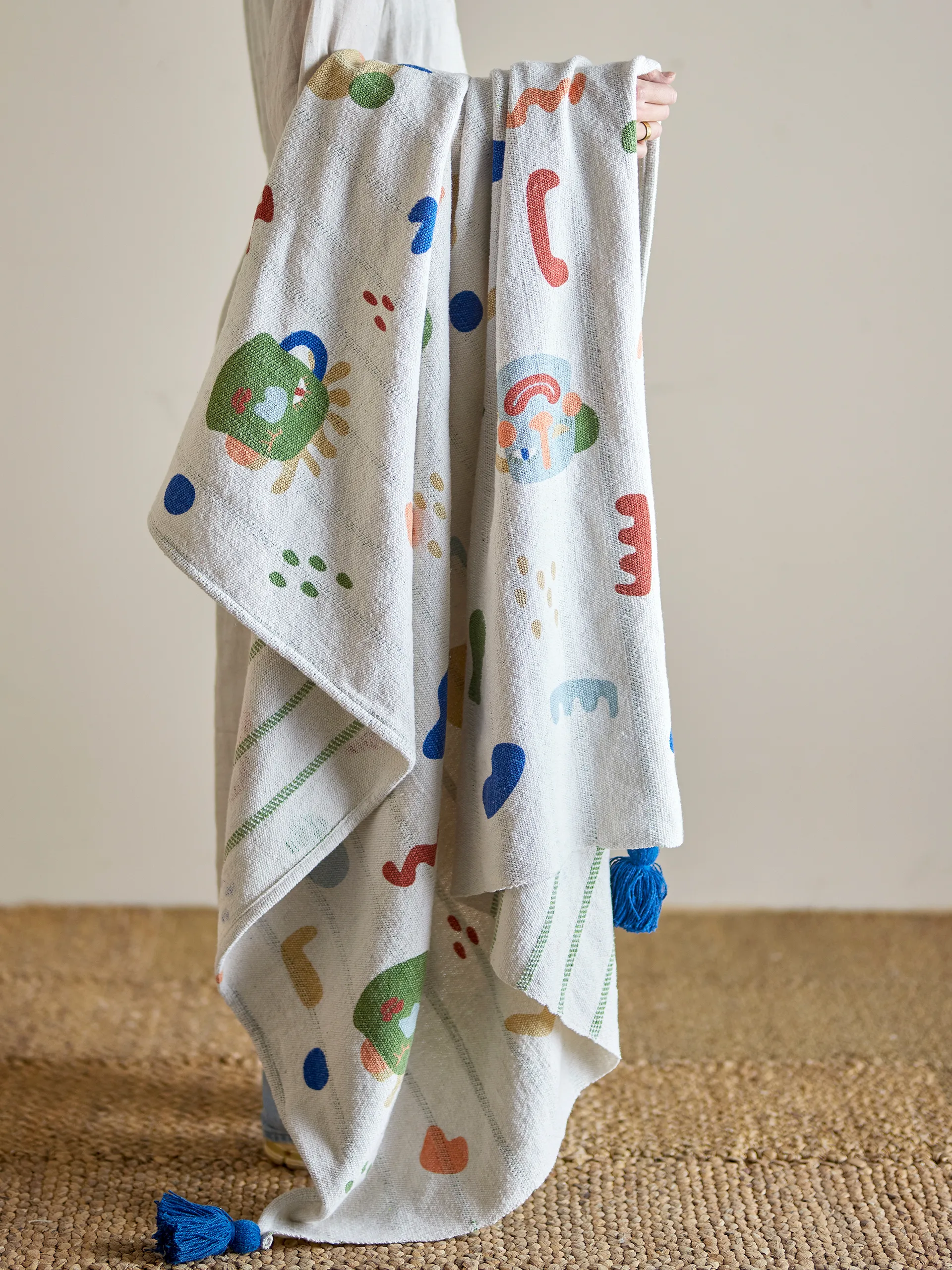 Sylvie puuvillapeitto 160x130 cm, Luonnollinen Bloomingville