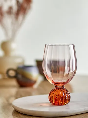 Taurin viinilasi 43 cl - Ruusunpunainen - Bloomingville