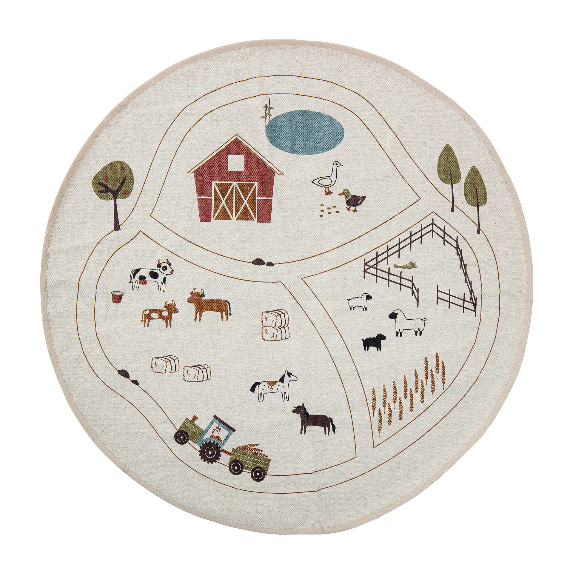 Thune matto Ø 130 cm, Luonnonvärinen Bloomingville