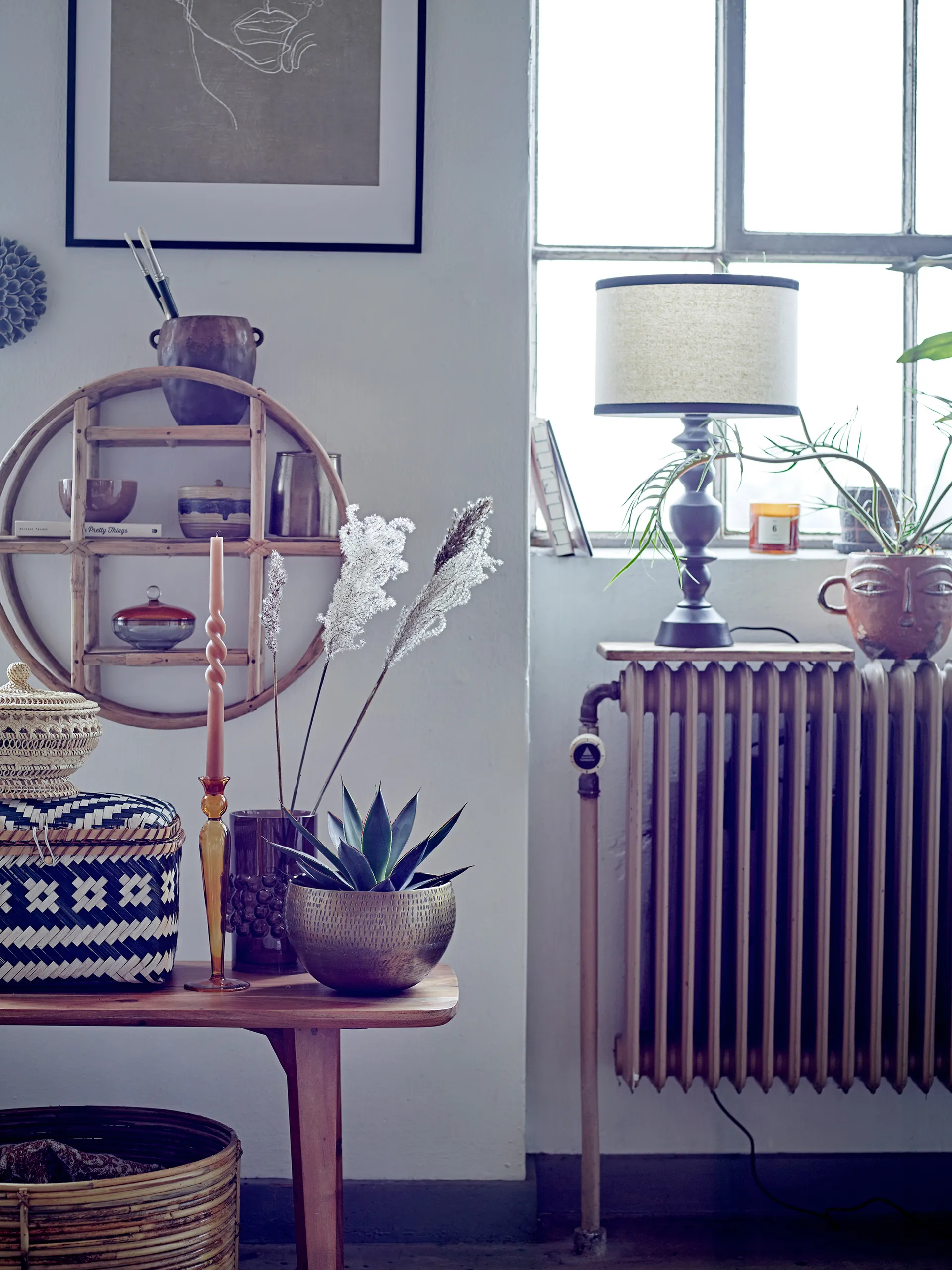 Twist kynttilät 2-pack, Ruskea Bloomingville