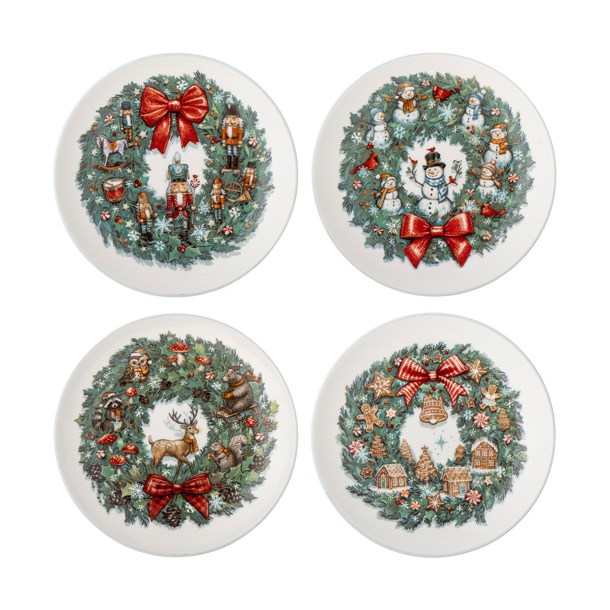 Bloomingville Valentin leipälautanen 12,5 cm 4 osaa Vihreä