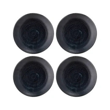 Yoko lautanen 24 cm, 4-pakkaus - Musta - Bloomingville