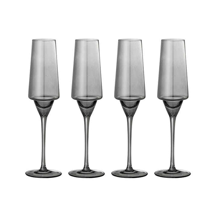 Yvette samppanjalasi 25 cl 4-pakkaus - Harmaa - Bloomingville
