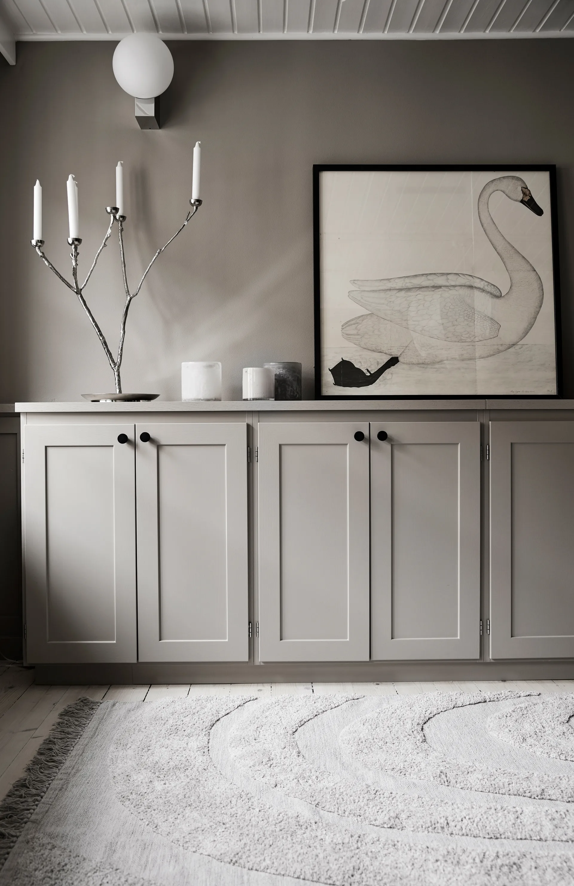 Bungenäs Kynttilälyhty Ø 12,5 cm, Harmaa Boel & Jan