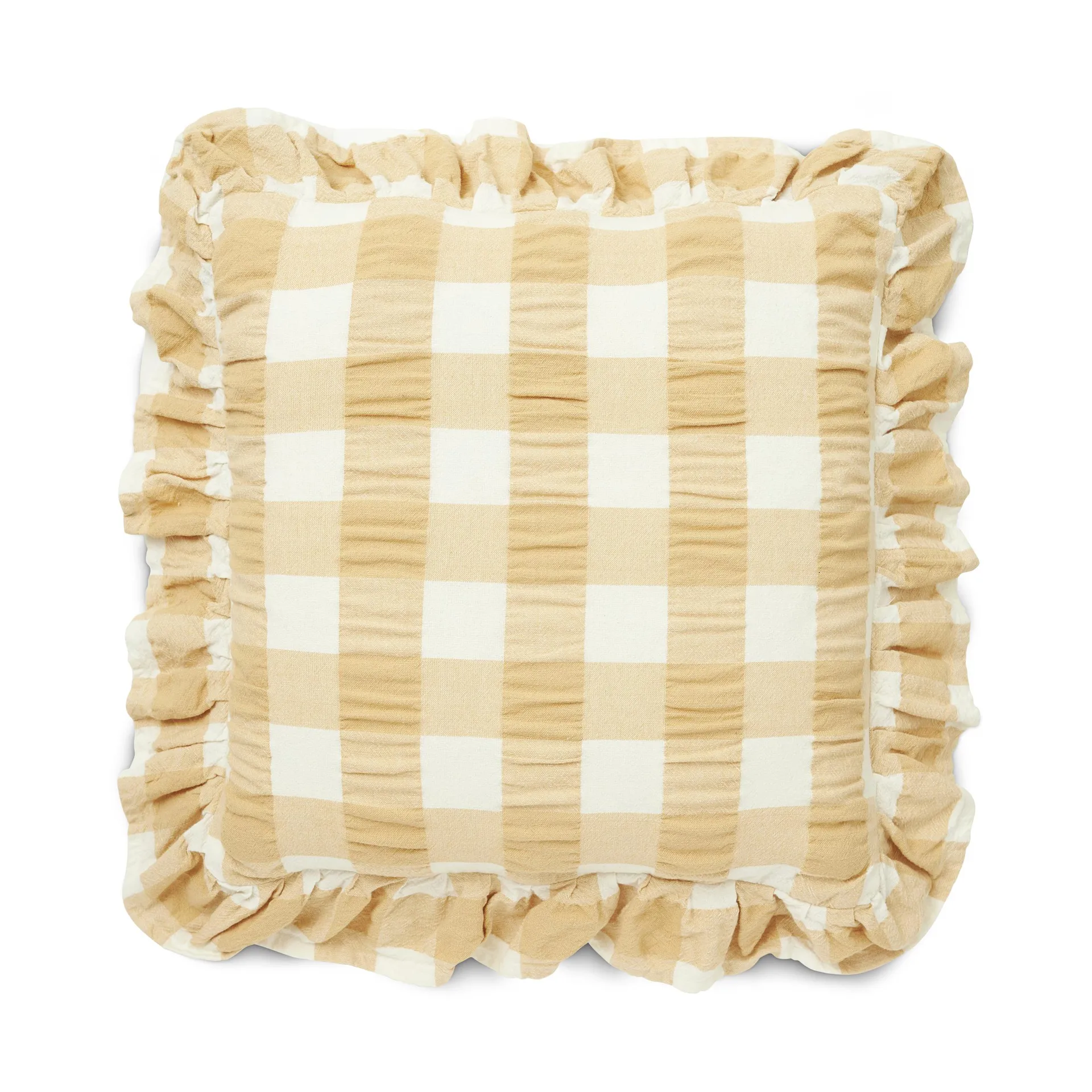 Kullavik tyynynpäällinen 45x45 cm, Keltainen-valkoinen Boel & Jan