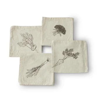 Odla lautasliina 40 x 40 cm 4 osaa - Beige-ruskea - Boel & Jan