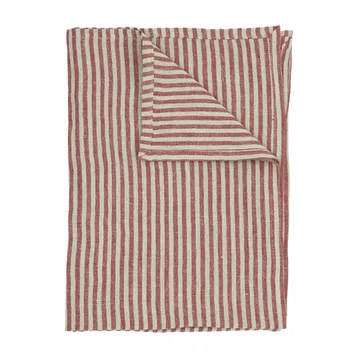 Rough Linen Stripe liina 85x85 cm - Punainen - Boel & Jan