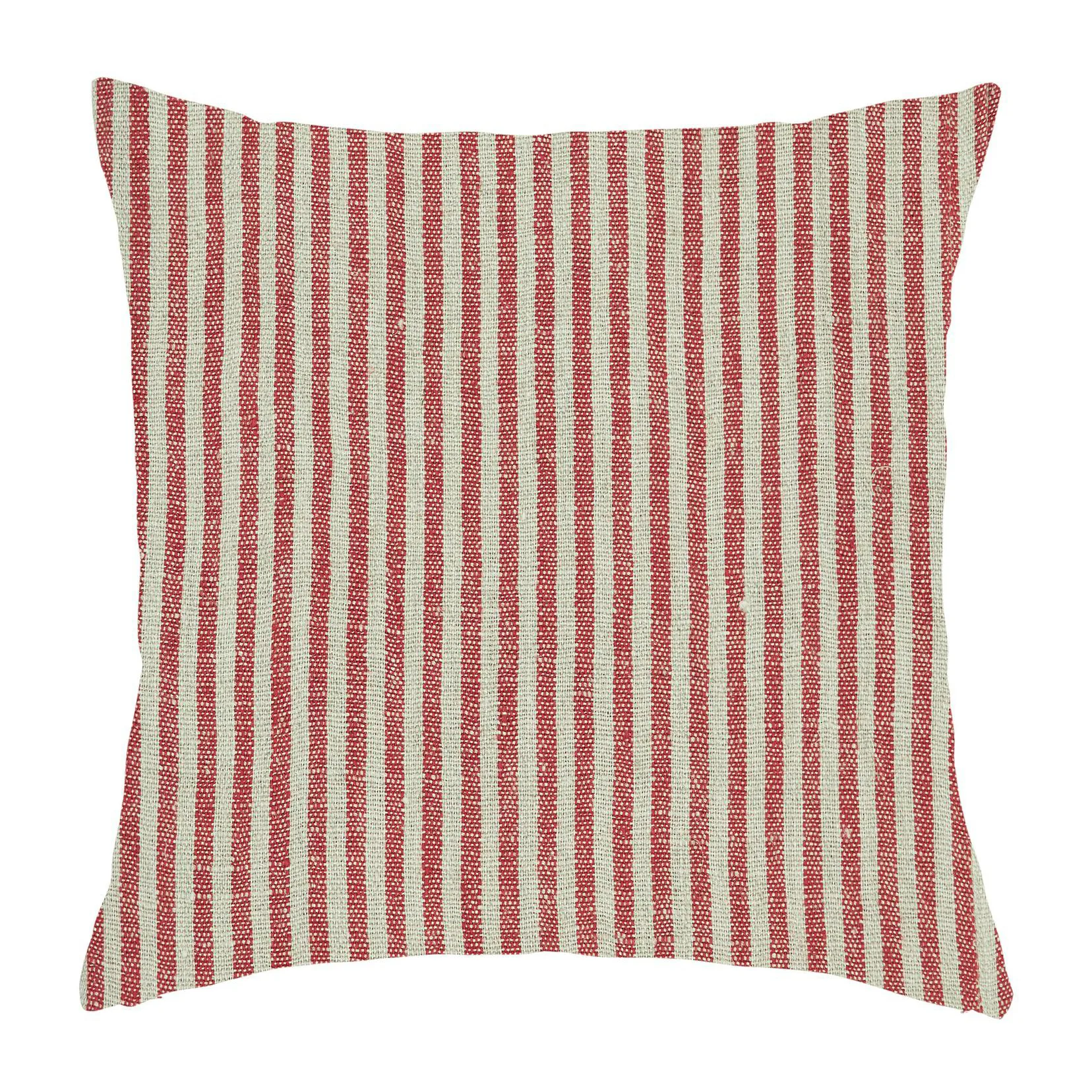 Rough Linen Stripe tyynyliina 45x45 cm, Punainen Boel & Jan
