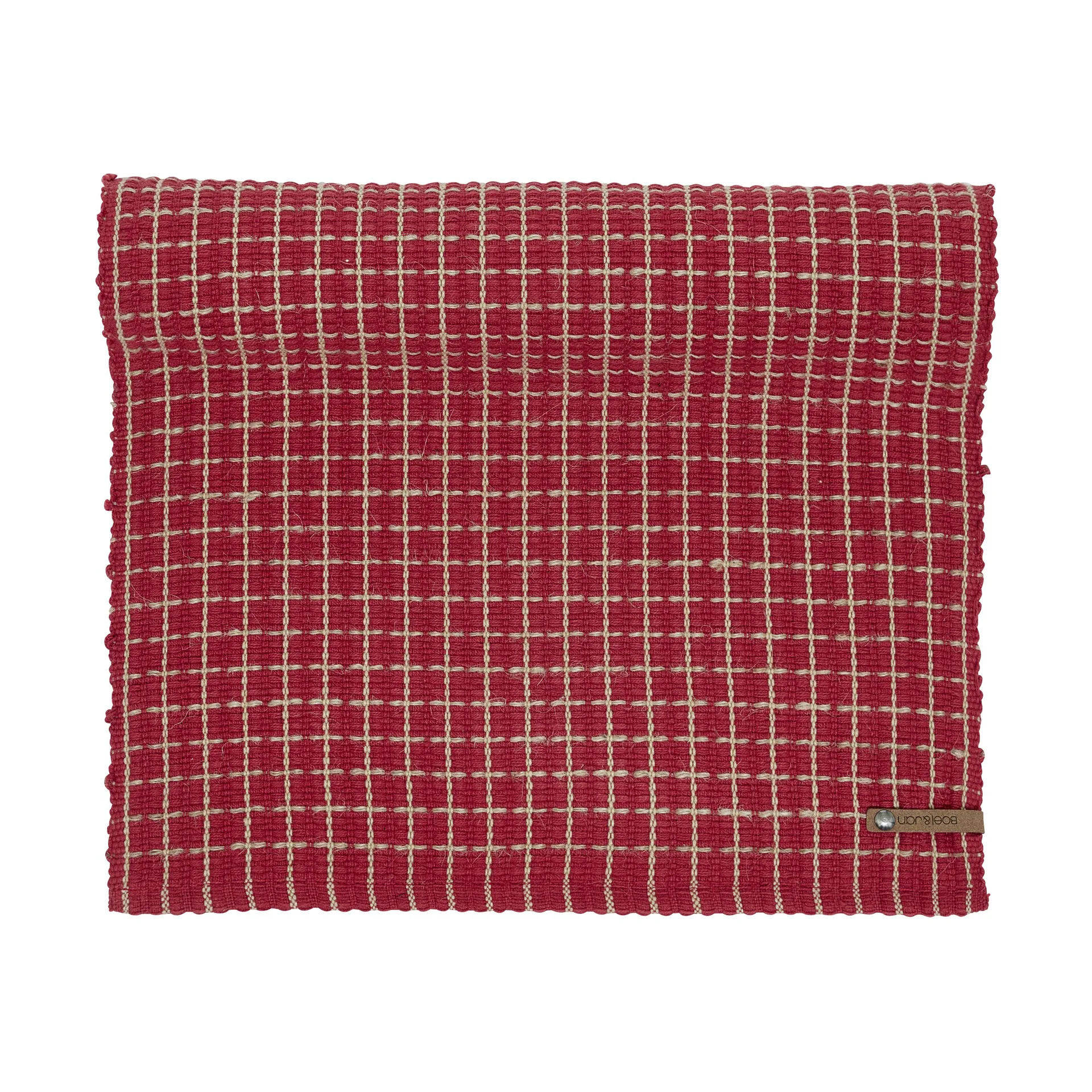 Tällberg kaitaliina 40 x 140 cm, Punainen-luonnonvärinen Boel & Jan