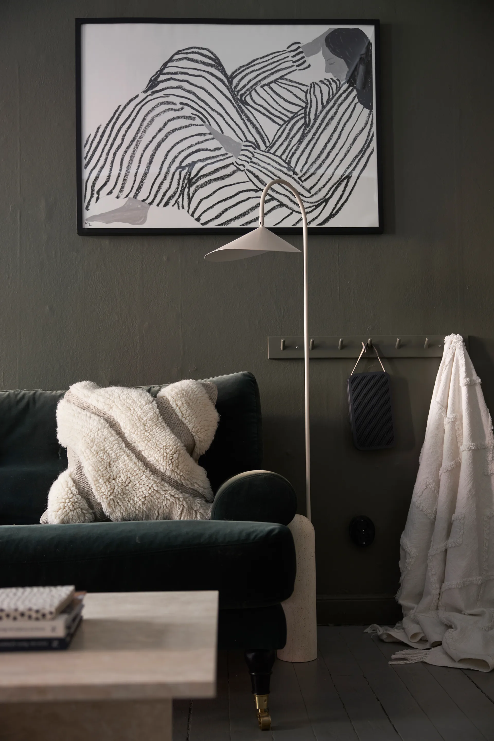 Tovhult puuvillahuopa 130 x 170 cm, Offwhite Boel & Jan