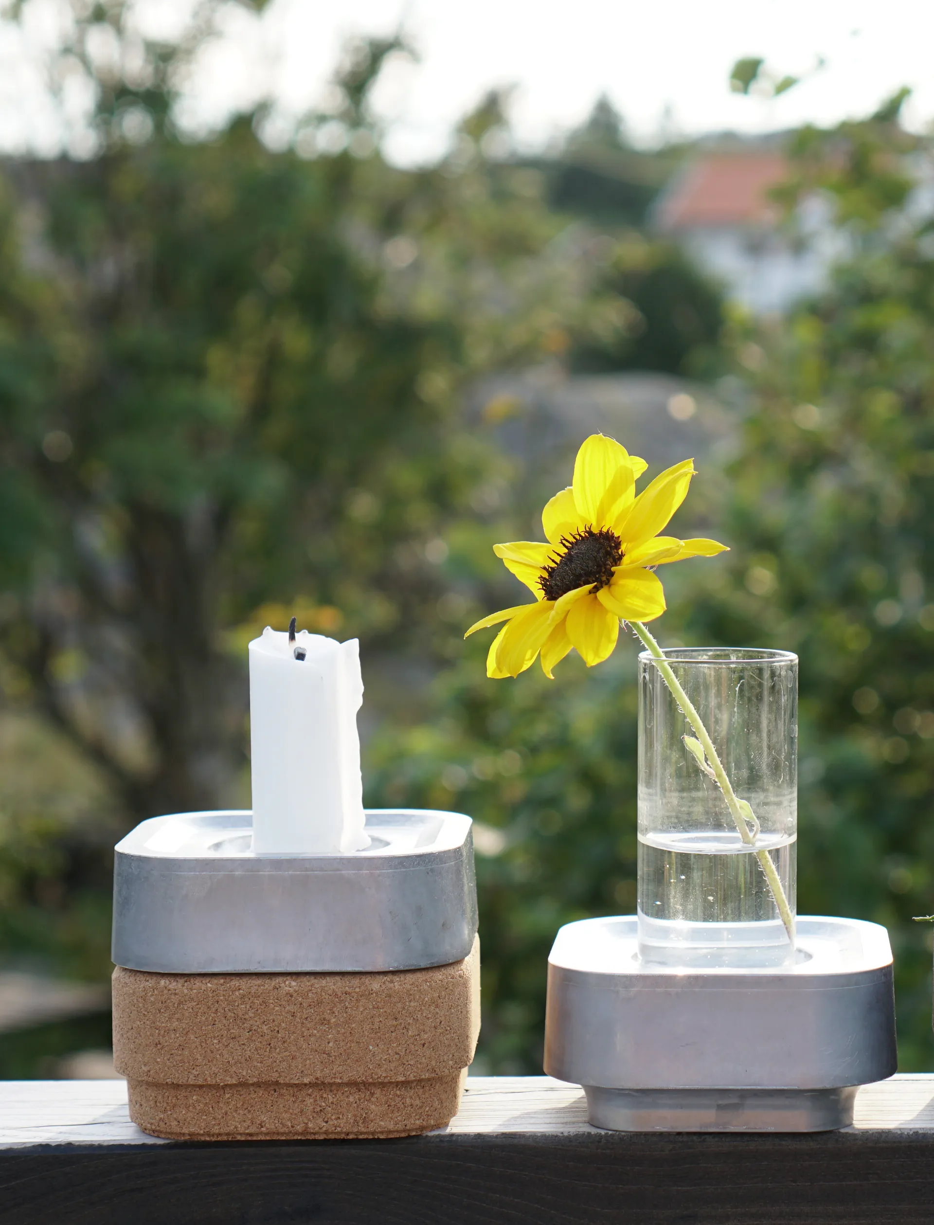 Stumpastaken Ettan -kynttilänpidike, Alumiini Born In Sweden