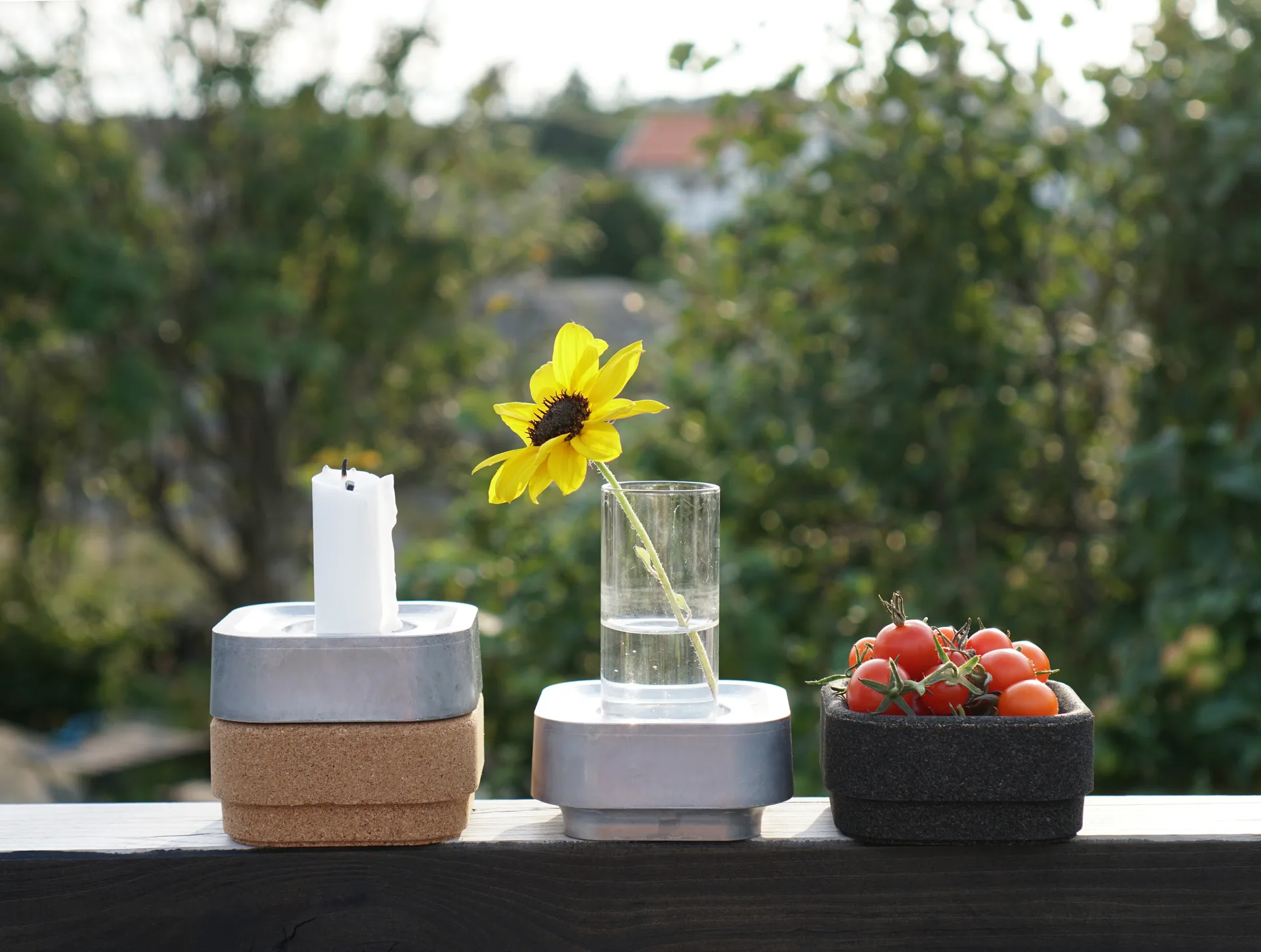 Stumpastaken Ettan -kynttilänpidike, Alumiini Born In Sweden