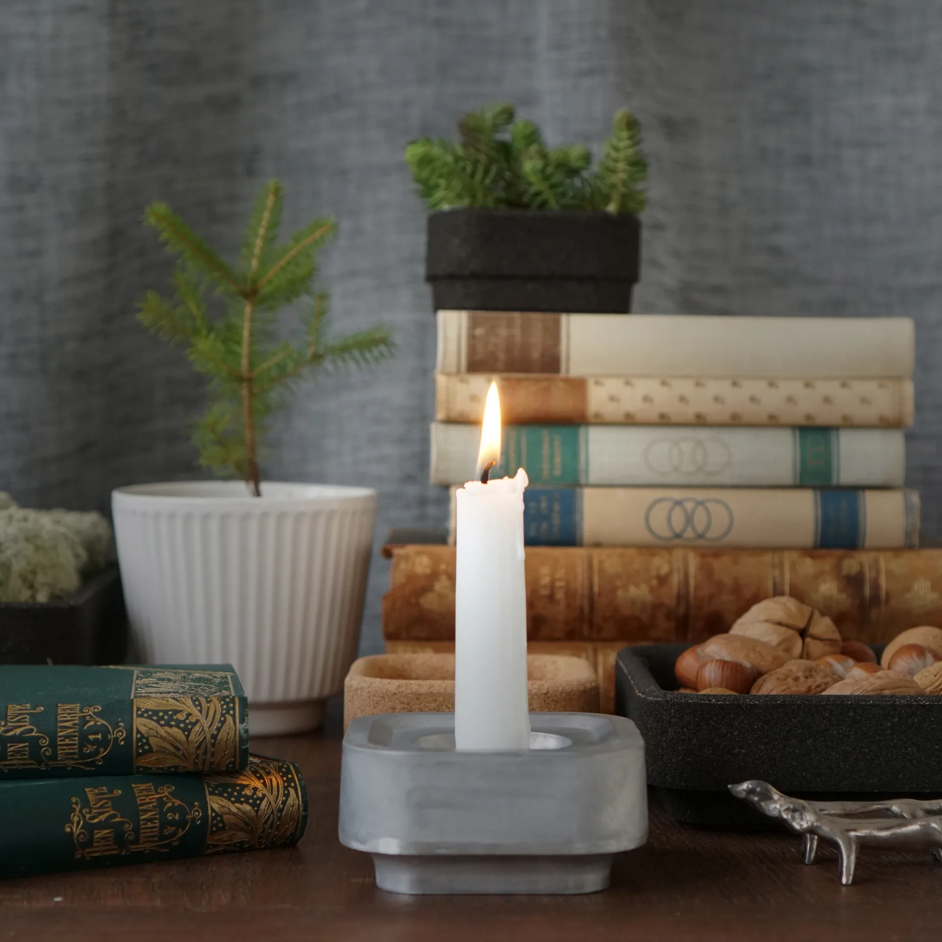 Stumpastaken Ettan -kynttilänpidike, Alumiini Born In Sweden