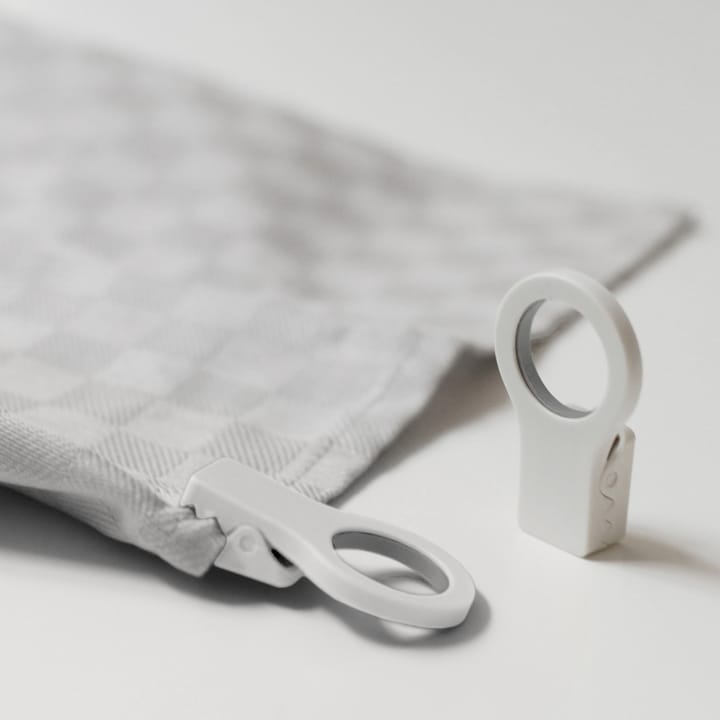 Bosign Loop klipsit keittiöpyyhkeelle 2-pack, Valkoinen Bosign