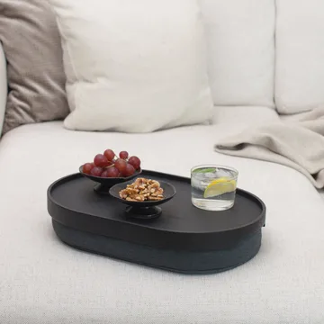 CurveLine™ liukueste polvitarjotin 39x26 cm - Musta paju harmaa - Bosign