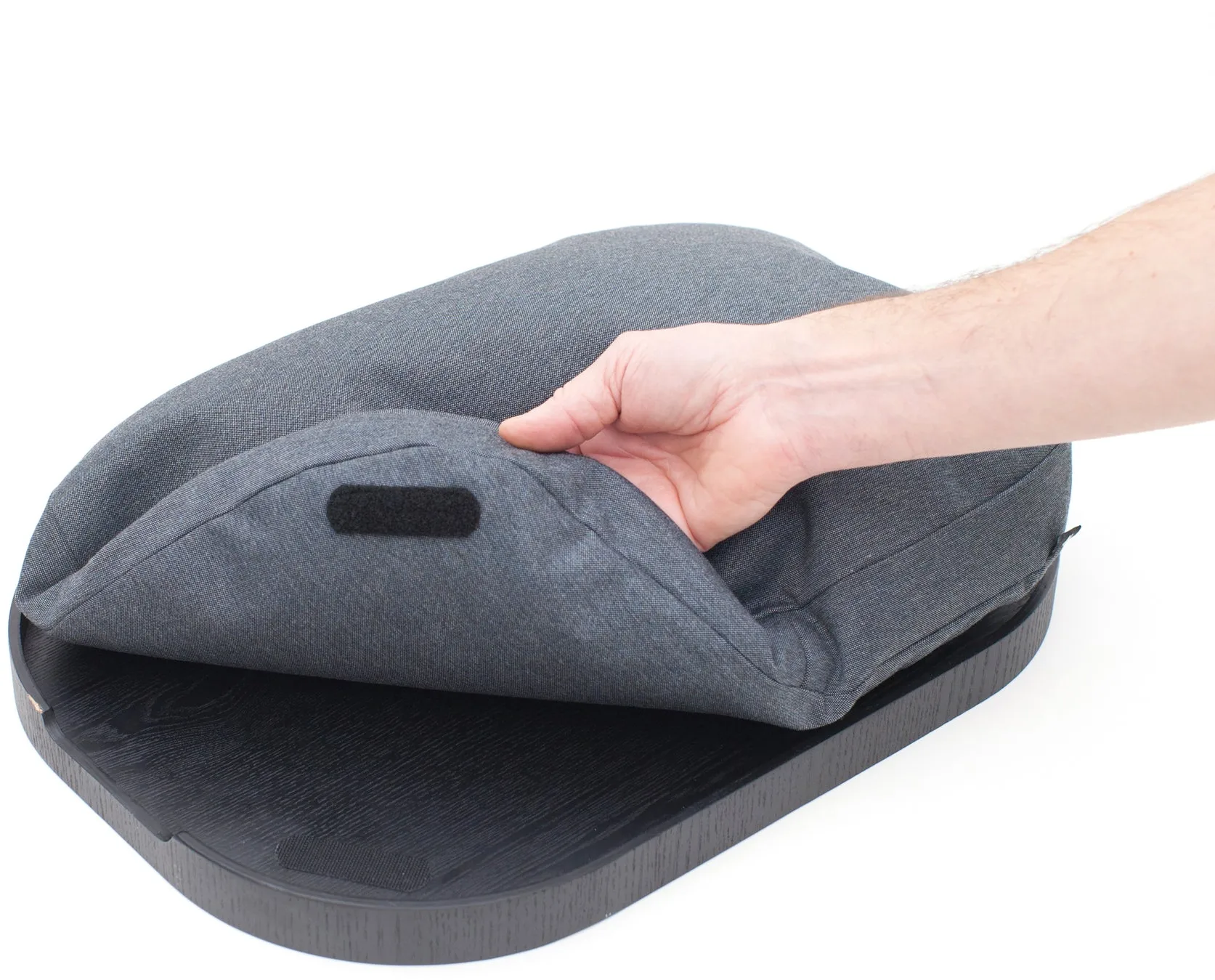 CurveLine™ liukueste polvitarjotin 47x34 cm, Musta paju harmaa Bosign