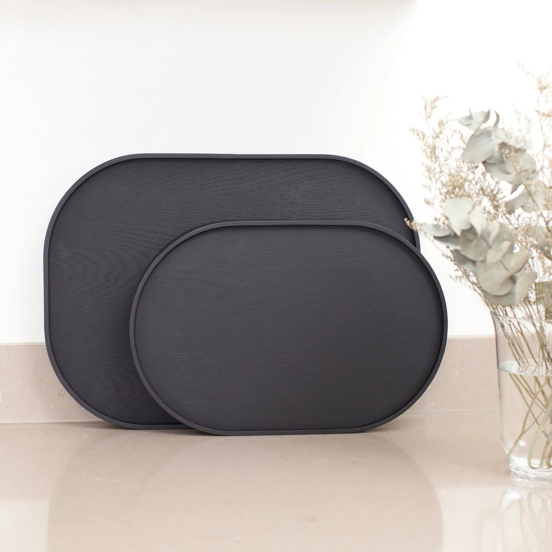 CurveLine™ tarjoilualusta liukueste 47x34 cm, Musta paju Bosign