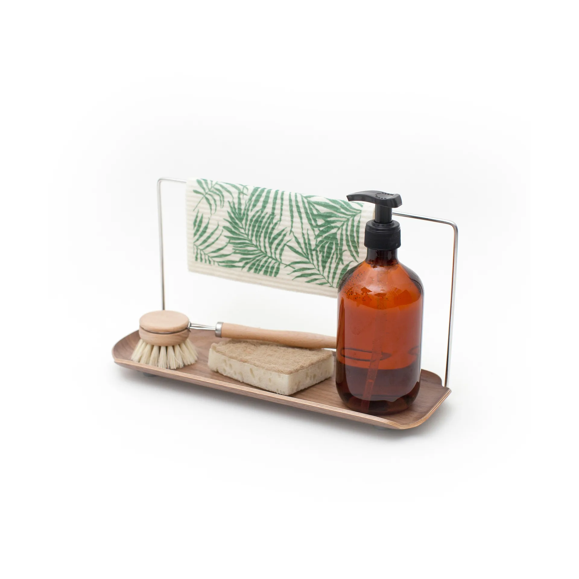 LEAF astianpesuallaslevy tiskirätinpidikkeellä, Pähkinä-ruostumaton teräs Bosign