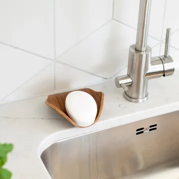 Leaf™ saippuakuppi valutusuralla 11,5 x 11,5 cm - Pähkinäpuu - Bosign