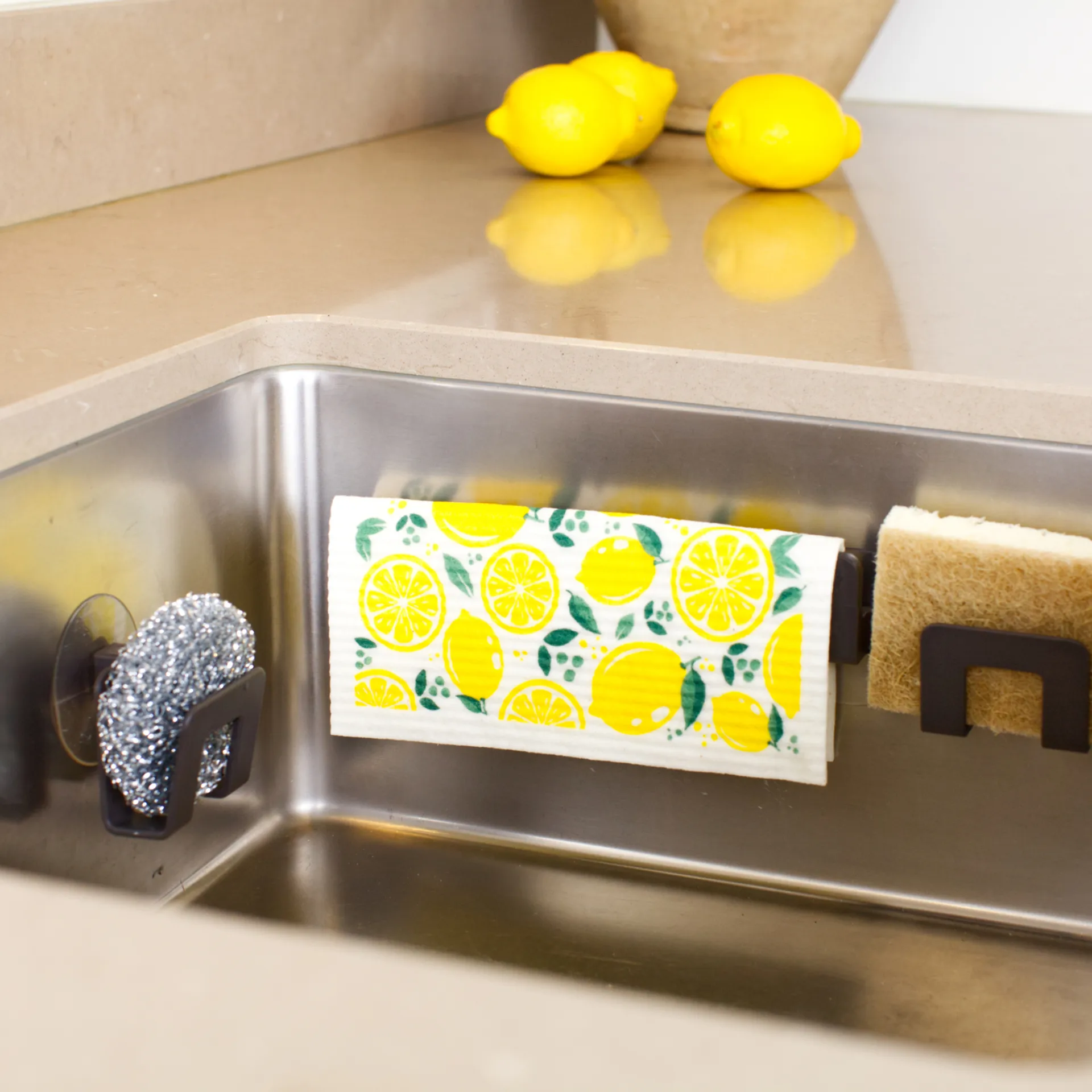 Pidike tiskirätille ja pesusienelle imukuppi, Grafiitinharmaa. Bosign