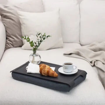 Polvitarjotin Laptray liukueste 43×23 cm - Musta pajupuu harmaa - Bosign