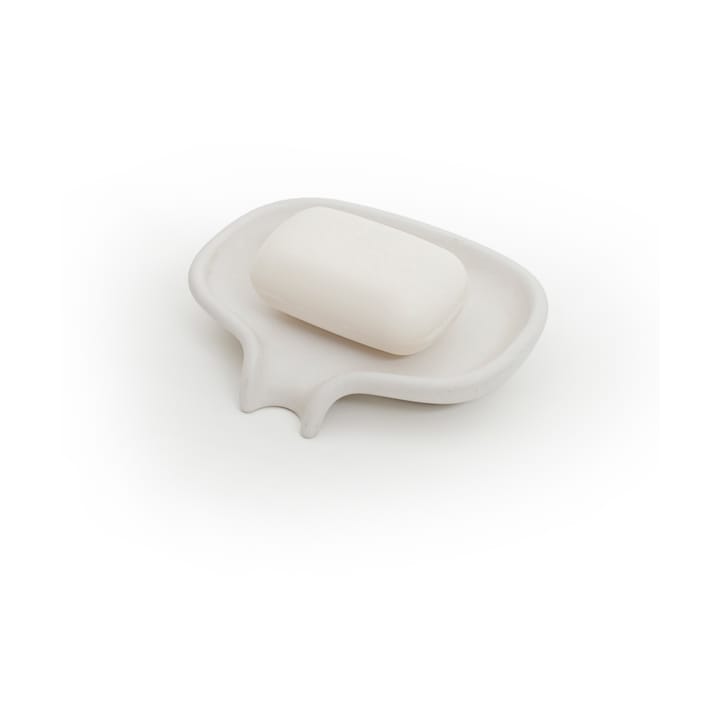Soap Saver Flow saippuakuppi valuma-aukolla betoni, Valkoinen Bosign