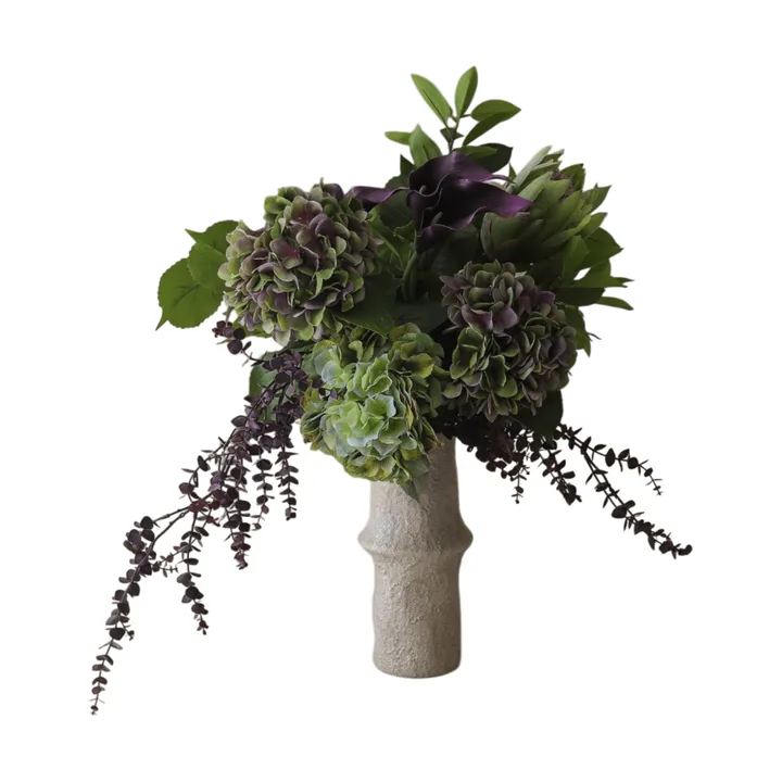 Aubergine Bloom tekokimppu - Kalla-hortensia-kuninkaank Protea, 106 cm, 12 kpl - Botané