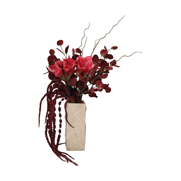 Deep bloom tekokukkakimppu - Amaryllis, eukalyptus, amarantti, oksat, 120 cm - Botané