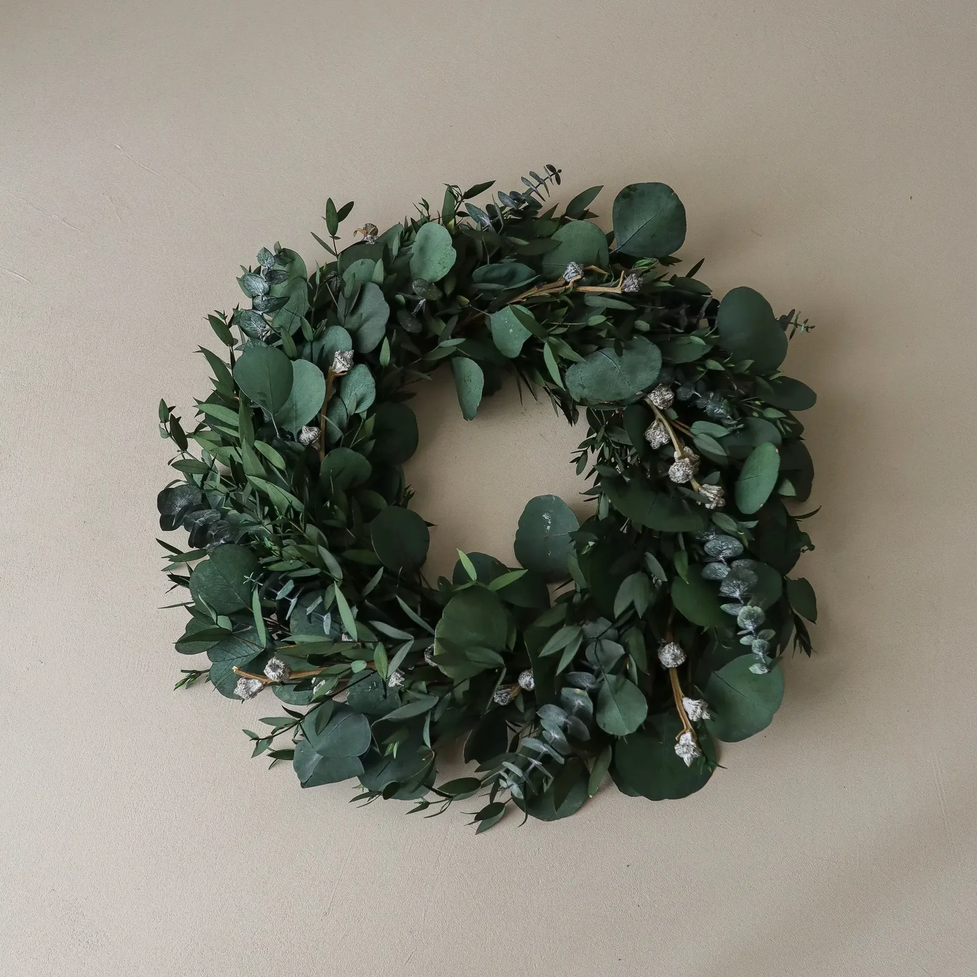 Eucalyptus Wreath kranssi, Green mixed, Ø40 cm Botané