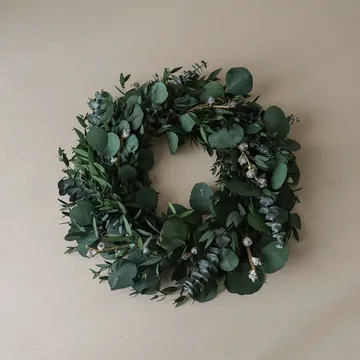 Eucalyptus Wreath kranssi - Green mixed, Ø40 cm - Botané
