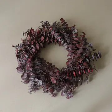Eucalyptus Wreath kranssi - Tummanpunainen, Ø40 cm - Botané