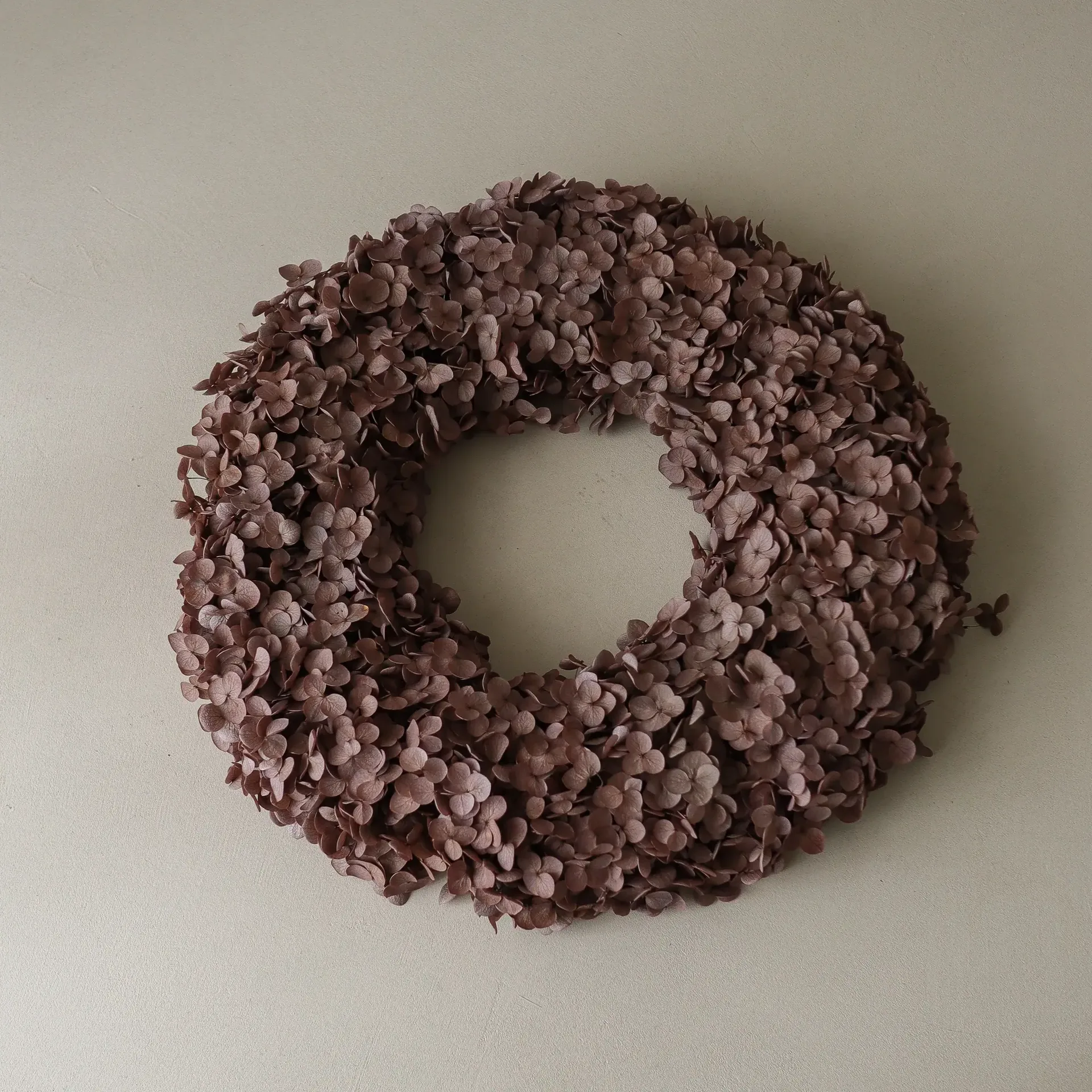 Hortensia Wreath kukkakranssi, Brown, 40 cm Botané