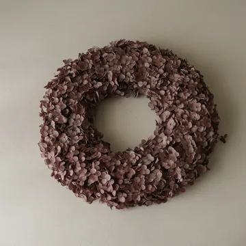 Hortensia Wreath kukkakranssi - Brown, 40 cm - Botané