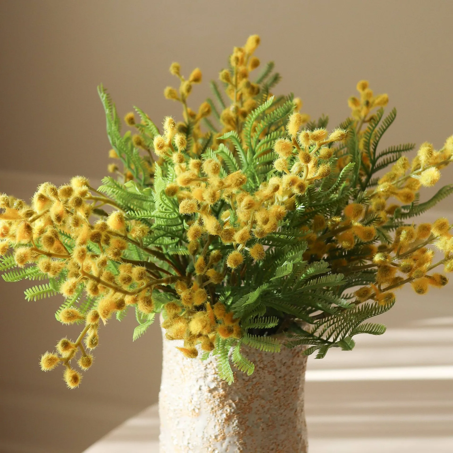 Mimosa tekokukkakimppu, Mini, keltainen 10 kpl Botané