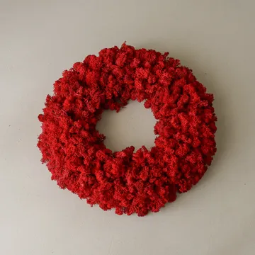 Moss Wreath sammal­kranssi - Red, Ø40 cm - Botané