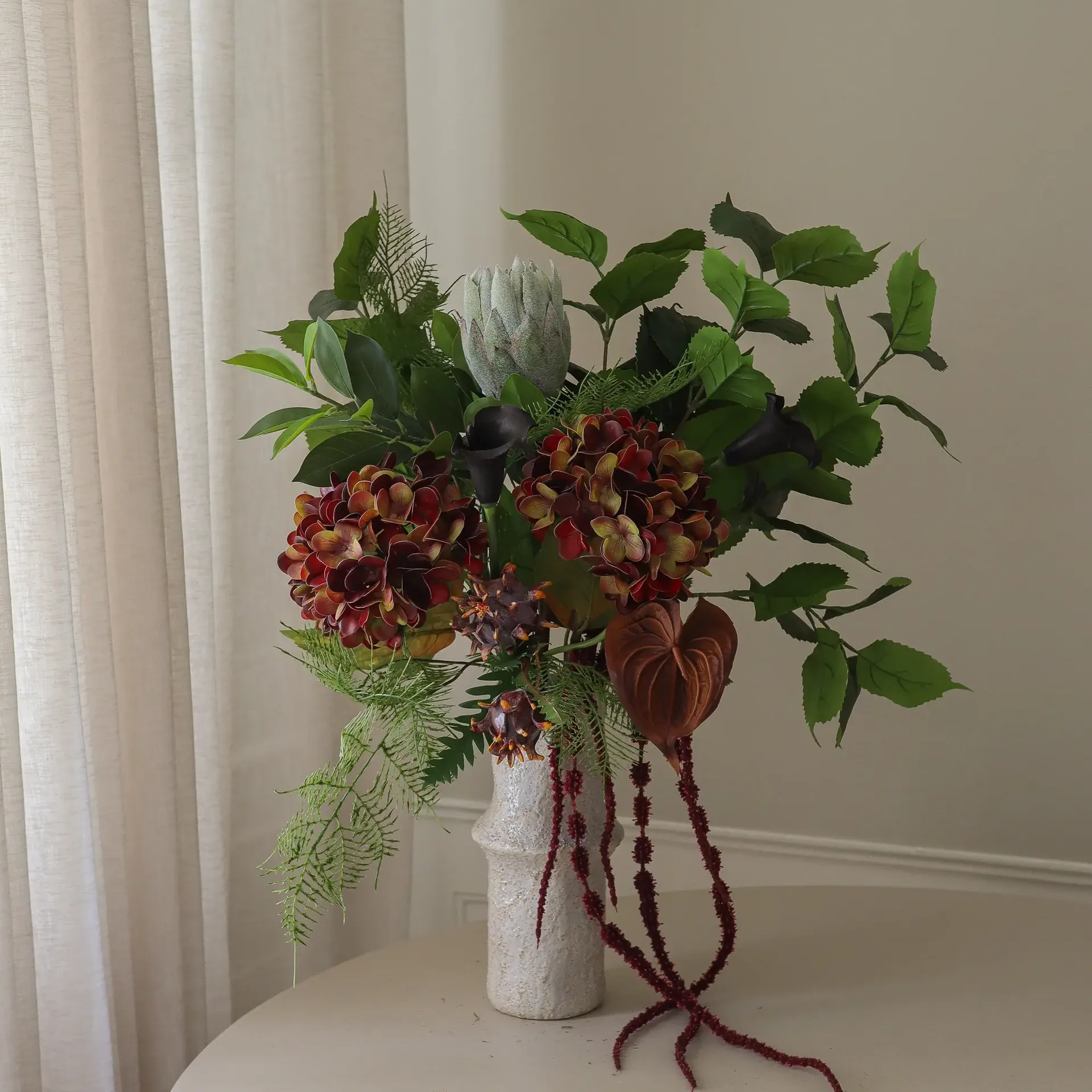 Noir Botanica tekokimppu, Hortensia-kalla-anthurium 112 cm, 15 kpl Botané