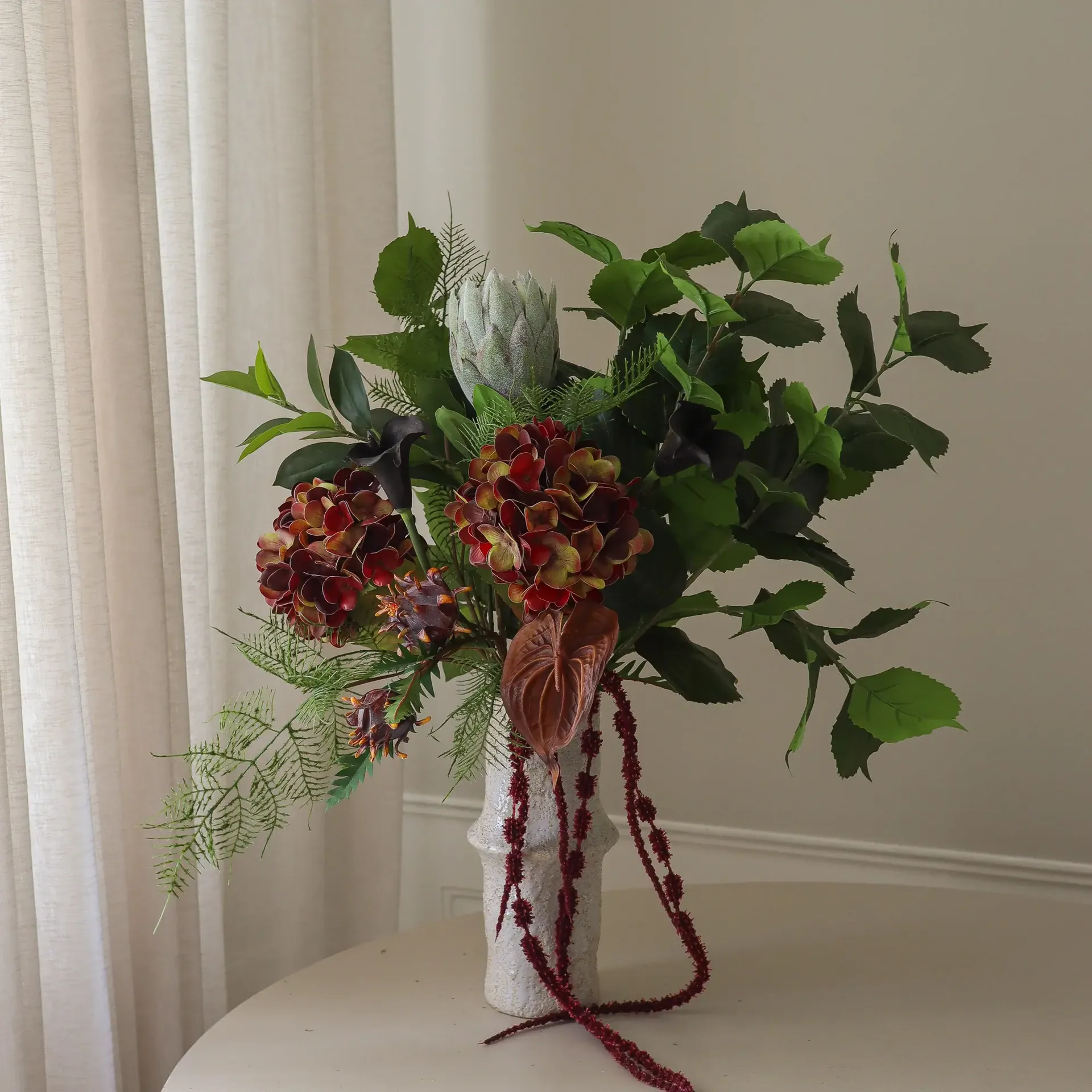 Noir Botanica tekokimppu, Hortensia-kalla-anthurium 112 cm, 15 kpl Botané