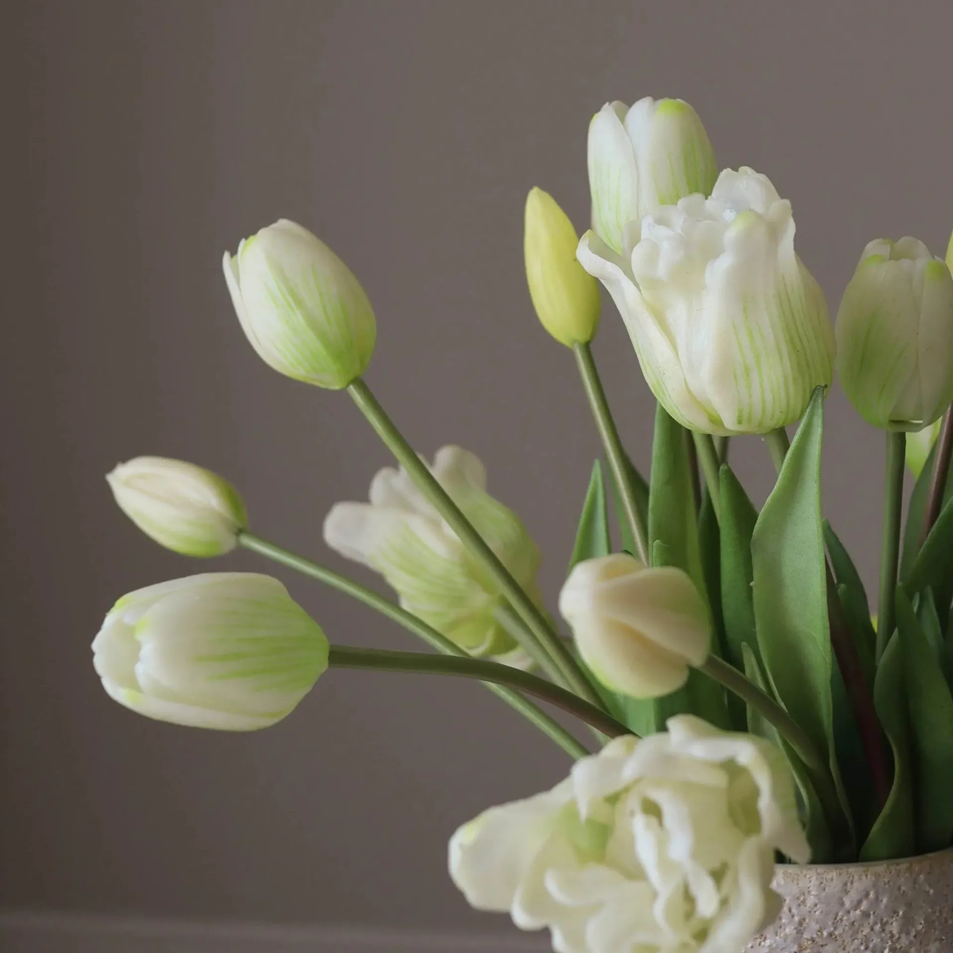 Tulppaanit sekoitettu tekokimppu, Valkoinen, 20 kpl Botané