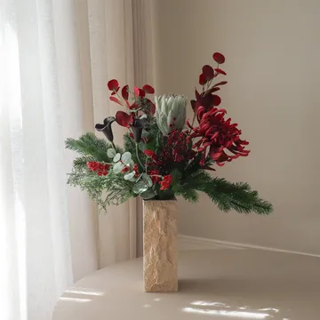 Wild winter tekokukkakimppu - Protea, hämähäkkikrysanteemi, kalla, eukalyptus, 84 cm - Botané
