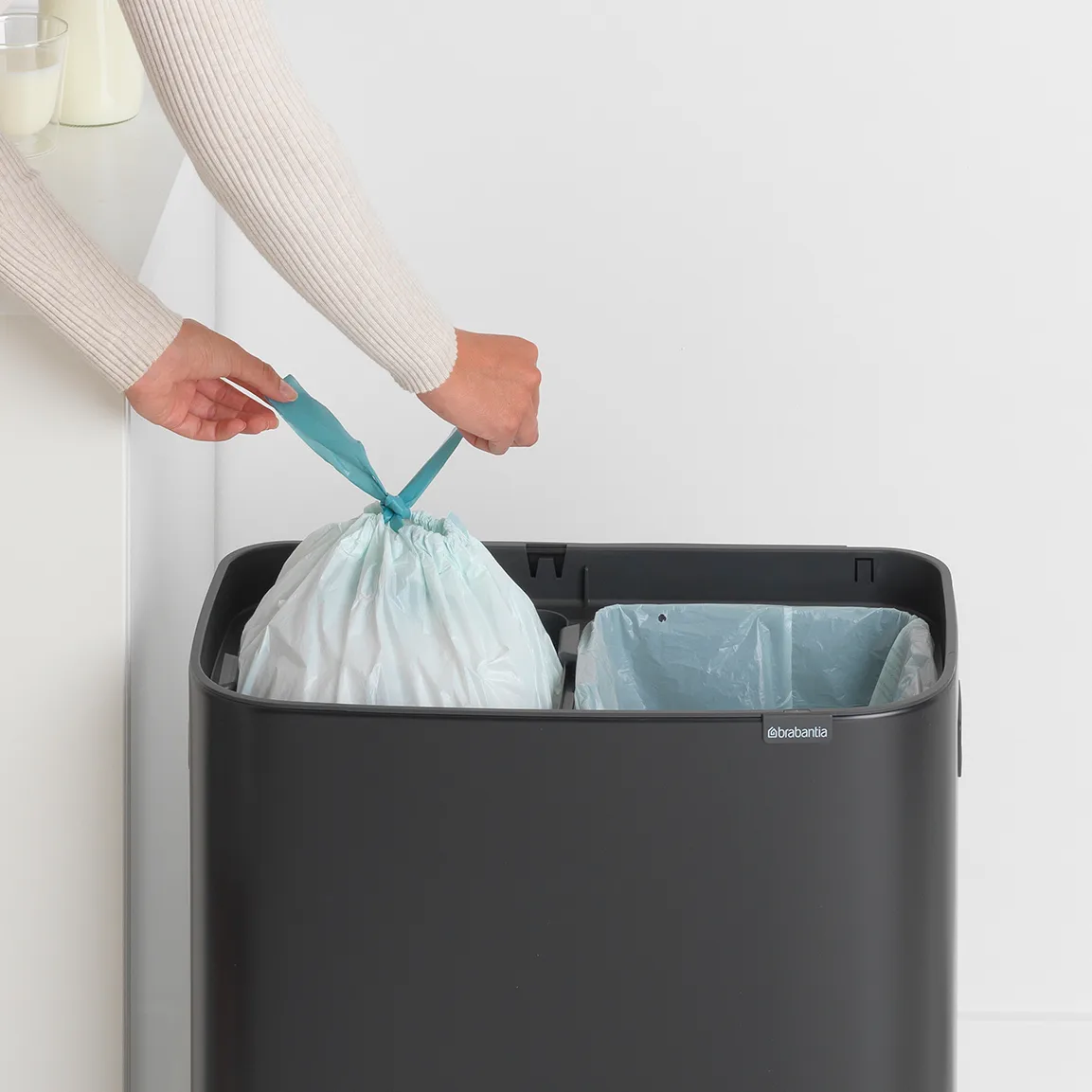 Bo touch bin 2x30 L, Mattamusta Brabantia