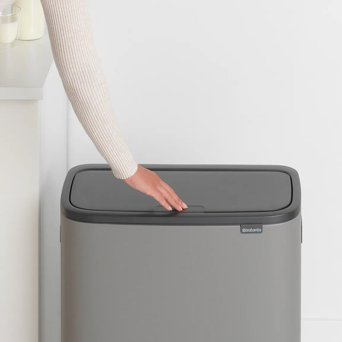 Bo touch bin 2x30 L, Mineral concrete grey Brabantia