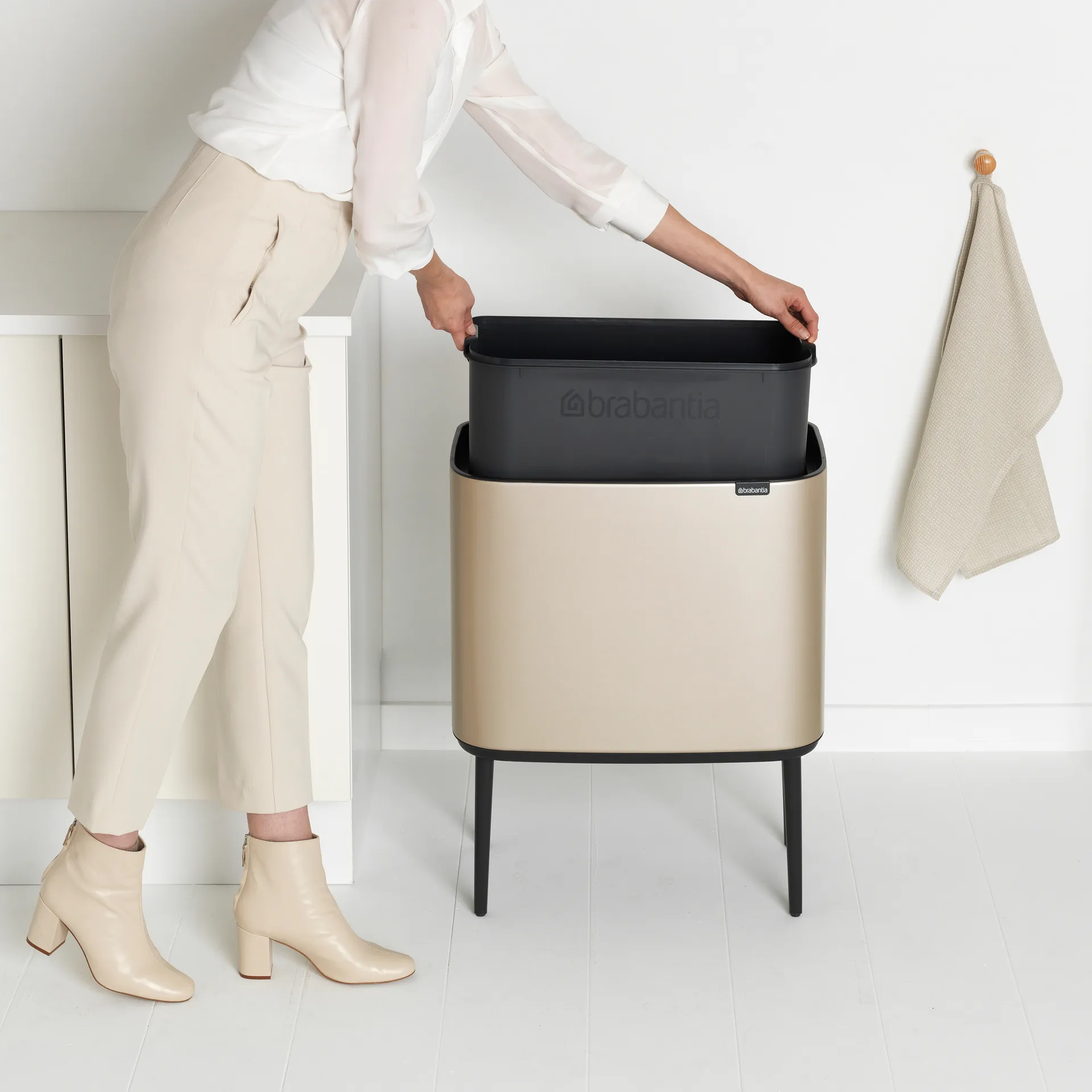 Bo touch bin 36 litraa, Metallic Gold Brabantia