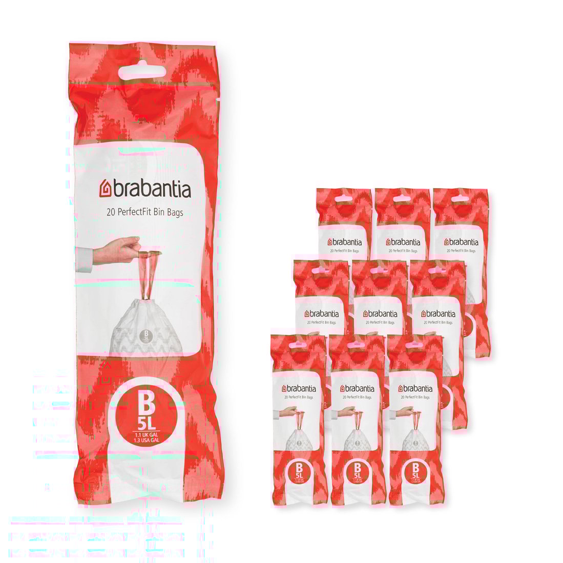 Brabantia PerfectFit roskapussi 200 pussia Malli b, 5 l