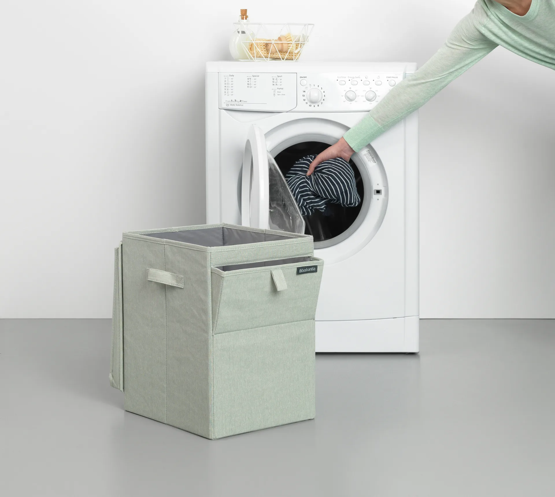 Brabantia pinottava pyykkikori 35 litraa, Vihreä Brabantia