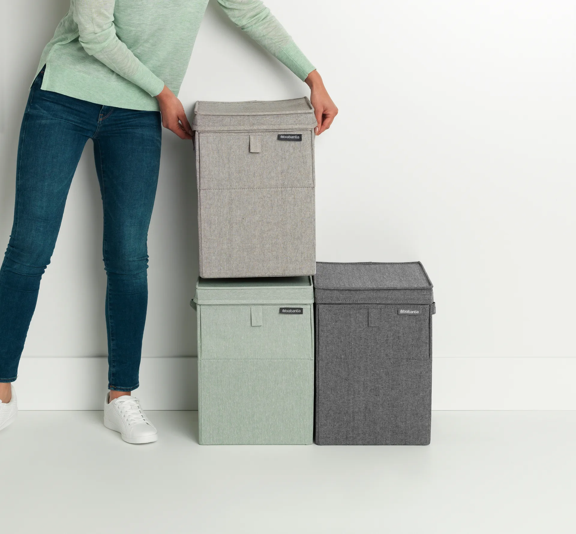 Brabantia pinottava pyykkikori 35 litraa, Vihreä Brabantia