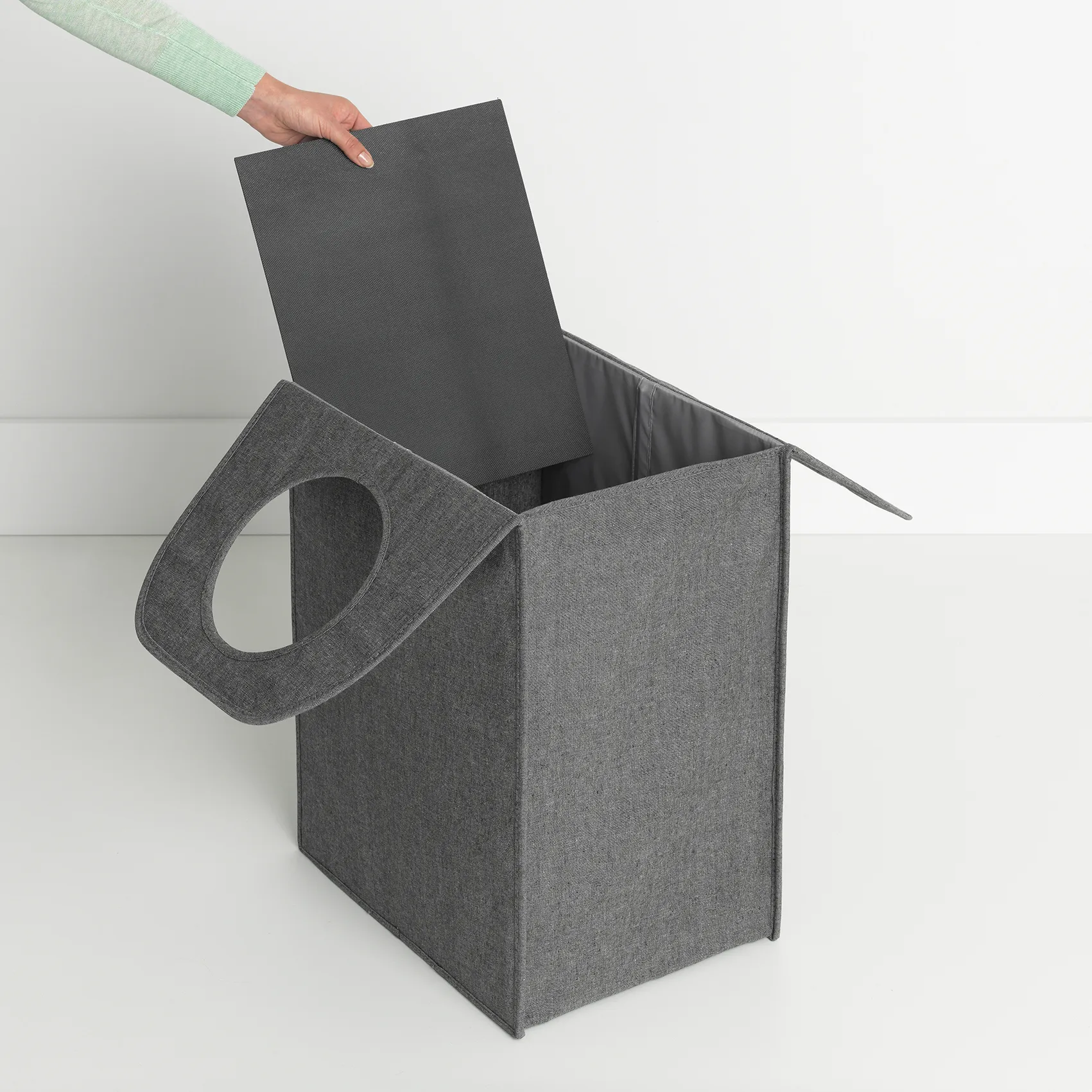 Brabantia pyykkikori kankainen nelikulmainen 55 l, Tummanharmaa Brabantia