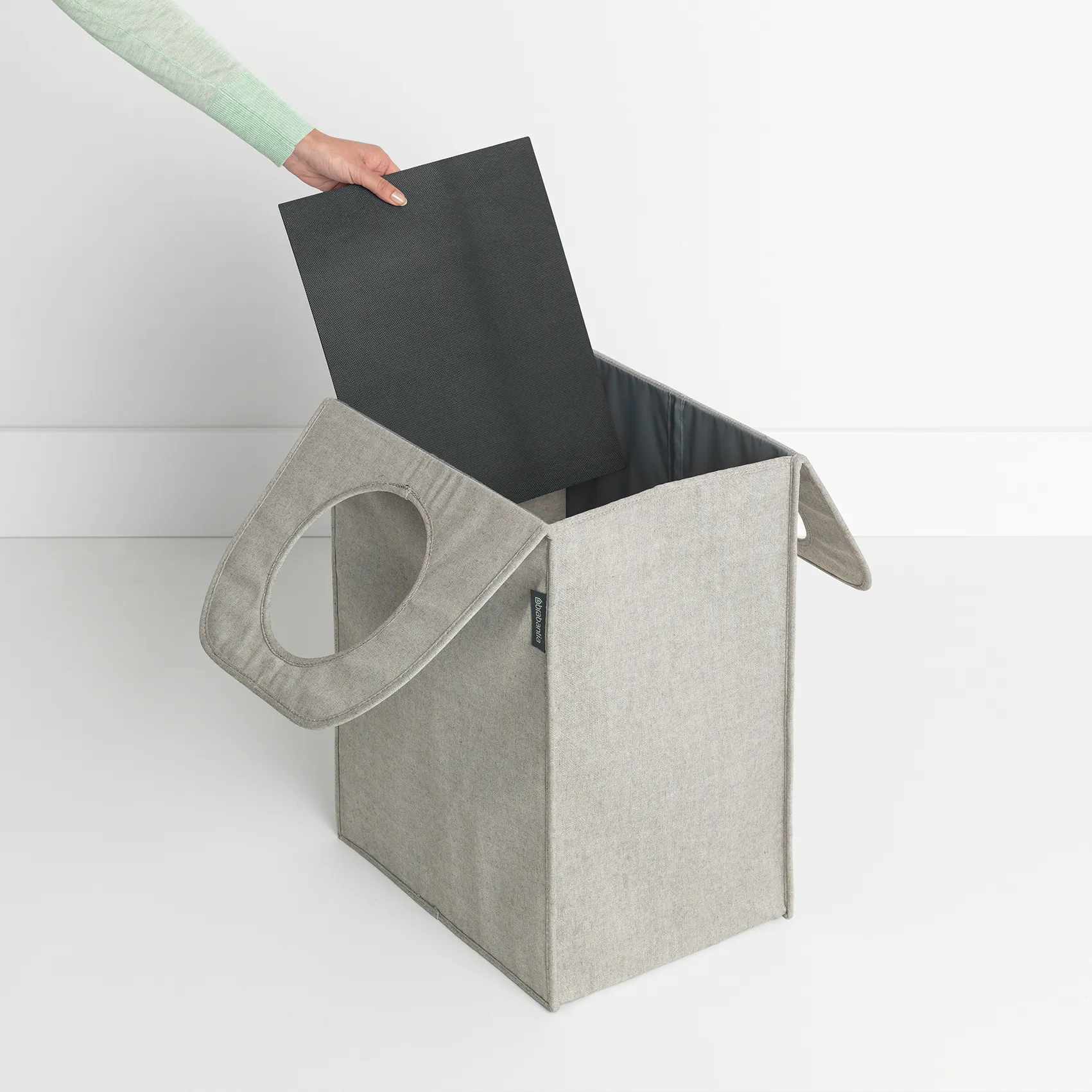 Brabantia pyykkikori kankainen nelikulmainen 55 l, Vaaleanharmaa Brabantia