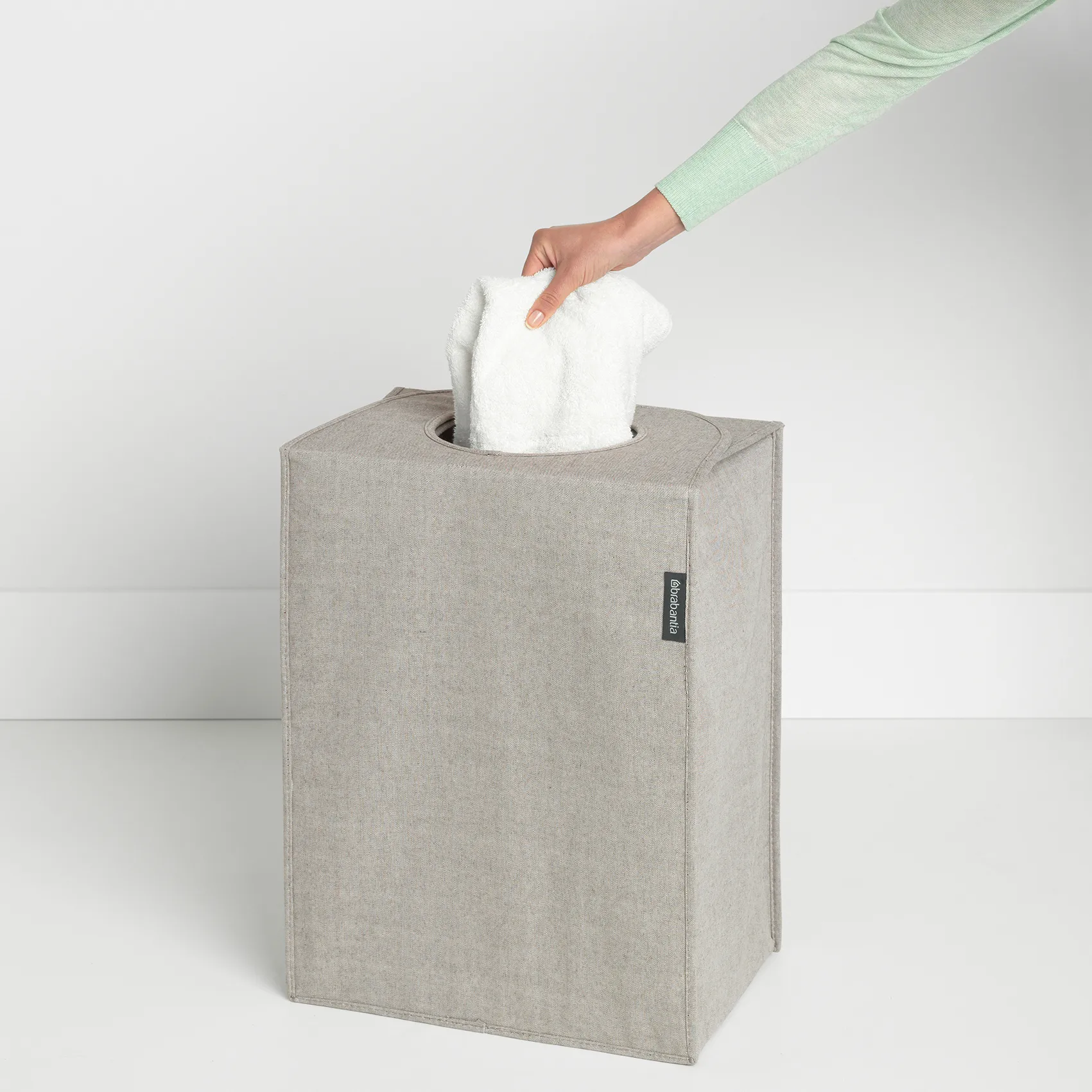 Brabantia pyykkikori kankainen nelikulmainen 55 l, Vaaleanharmaa Brabantia