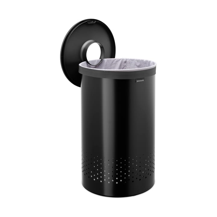 Brabantia pyykkikori muovikannella 60 L, Mattamusta Brabantia